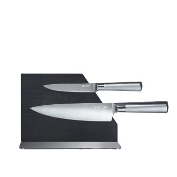 Premium High Quality Kitchen Wooden Knife Block - Oak Wood Knife Stand & Magnetic Holder