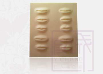 Permanent Makeup Rubber Fake Tattoo Practice Skins Lip Sheet