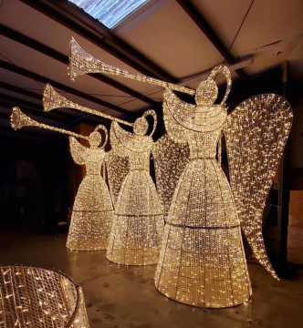 High Quality Outdoor Christmas Angel Lights for Park Decoration