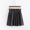 Rok Mini Kulit PU Lipit