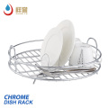 suporte de prato cromado de metal solteiro sobre pratos de armazenamento de cozinha de prato rack de secagem