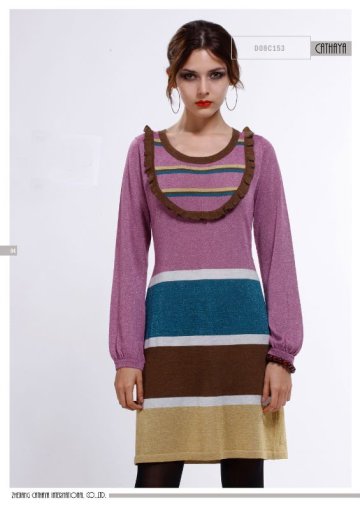 Knit dresses/long sleeve/flat knit dress