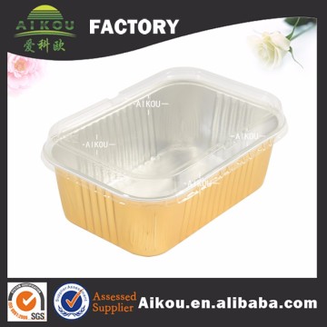 34oz rectangular takeaway aluminum foil food container for cooking
