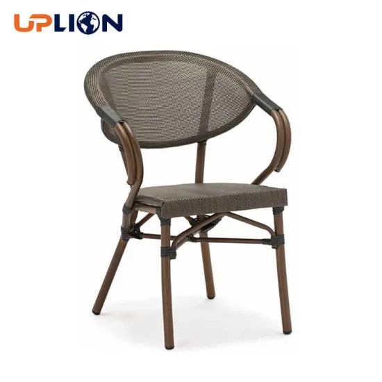 Uplion European Style Bamboo Look Aluminium Stacking Patio Garden Chair