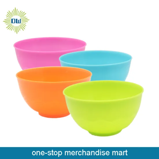 colorful plastic bowl set