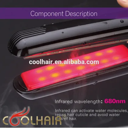 Ultrasonic infrared hair care iron with vibration plates private label available