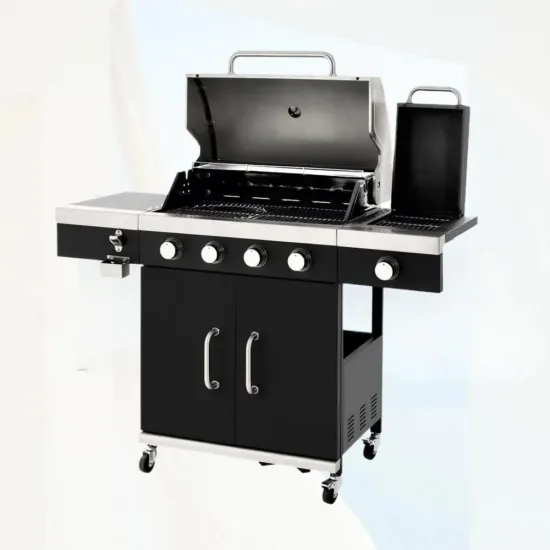Outdoor Gas BBQ Grill 6 Burner Gas Grill with Flame Safety Device Stainless Steel Commercial Gas Grill