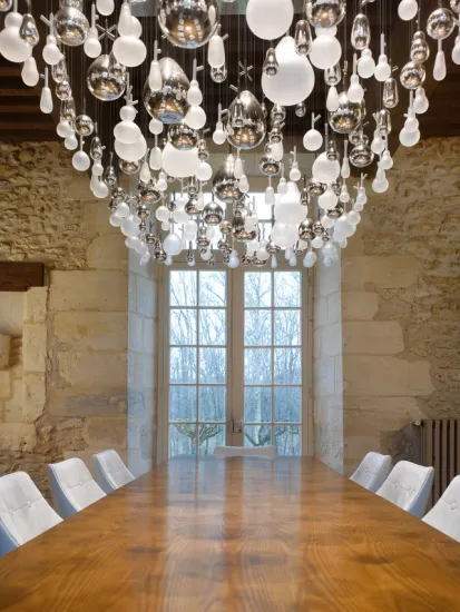 Customized interior decoration colored glass chandelier