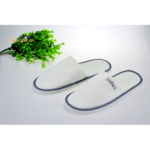 Cotton Waffle Hotel Slippers