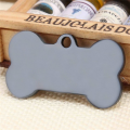 Custom Metal Logo Blank Bone Shape Dog Tag