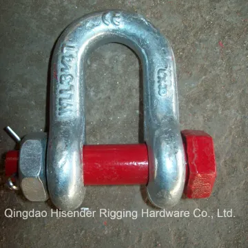 Us Type Forged G2150 D Shackle, with Pin and Nut. G209, G210, G2130, G2150 Shackle
