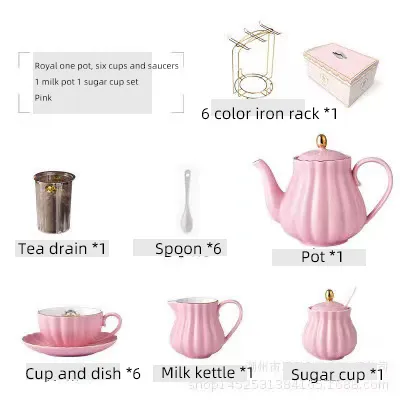 Elegant Black Bone China Coffee Cup and Tea Set - Solid Color Ceramic Afternoon Tea Set