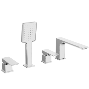 Chrome-plated bathtub faucet four-piece set