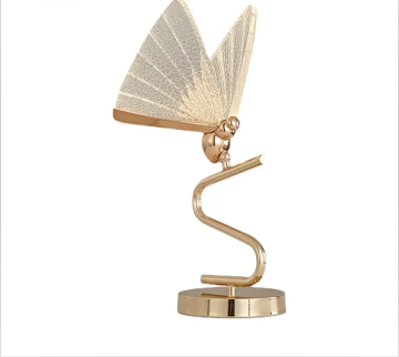 Nordic Modern Luxury Butterfly LED Table Lamp for Bedroom and Staircase Decoration