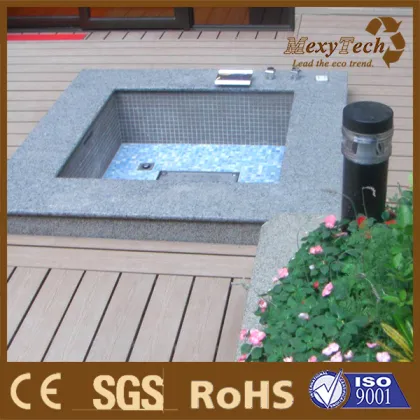 easy assembled colourful wood graid wpc composite outdoor hotel decking