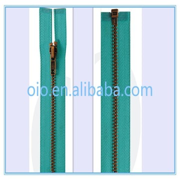 China supplier # Ffashion # dyeable gold metal zipper for sweaters