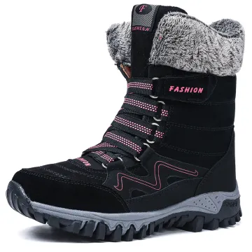 Boots Winter Shoes Women Warm Fur Snow Boots Womens Cotton Shoes Female High Top Ankle Boots Wear Resistant Slip Bota Feminina