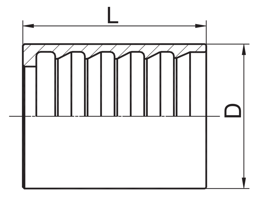 Ferrule pour SAE100R1AT (R2AT) DIN20022 / 1SN (2SN)