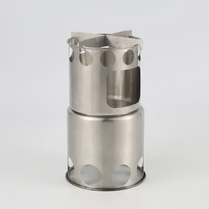 Exceptional Quality Huile De Cuisson Camping Equipment: Charcoal Spit & Wood Burning Stove Set