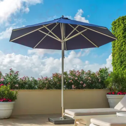 Dia 2.5 Meter Round Outdoor Patio Umbrella - Teakwood Frame with Sunbrella fabric