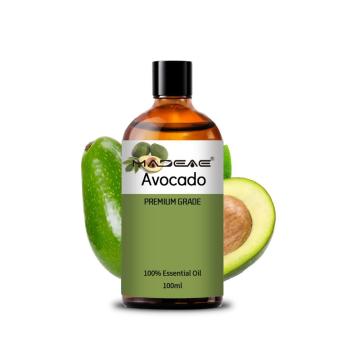 100% органическое чистое эфирное масло для ухода за кожей и волосами масла авокадо.
