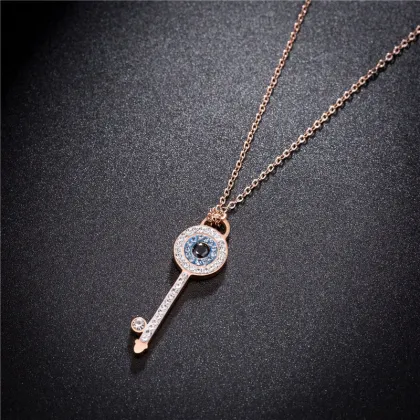 Wholesale Key Jewelry Necklace Rose Gold With Diamonds