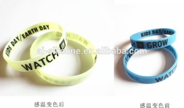 UV test silicone wristband,UV reactive colour changing silicone wristbands