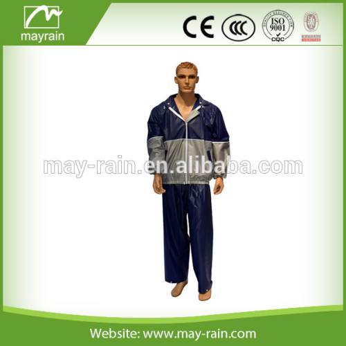 Adult waterproof rainwear working suit with jacket and pants