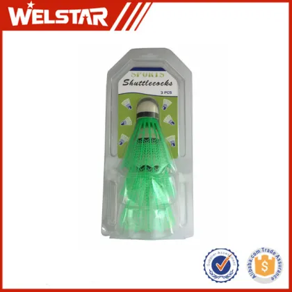 High Quality Colorful Foamed Plastic Head Nylon Badminton Shuttlecock