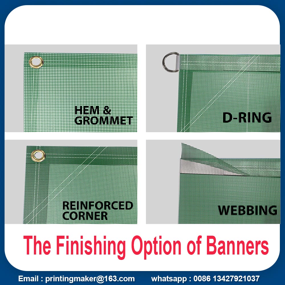 finishing of banners