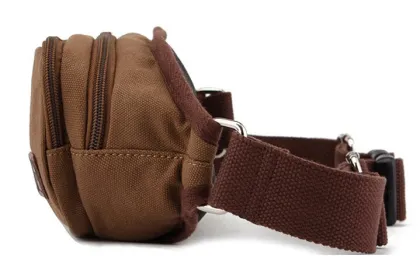 Canvas passport waist bag fanny pack