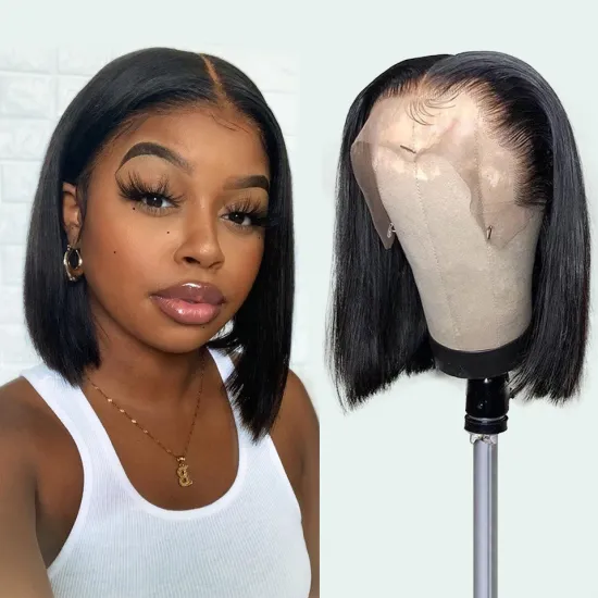 Short Bob Wigs Human Hair Vendor, Wholesale 13x4 Lace Frontal Virgin Peruvian Human Hair Wigs