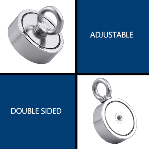 Ferrite magnet strength with countersunk hole and eyebolt