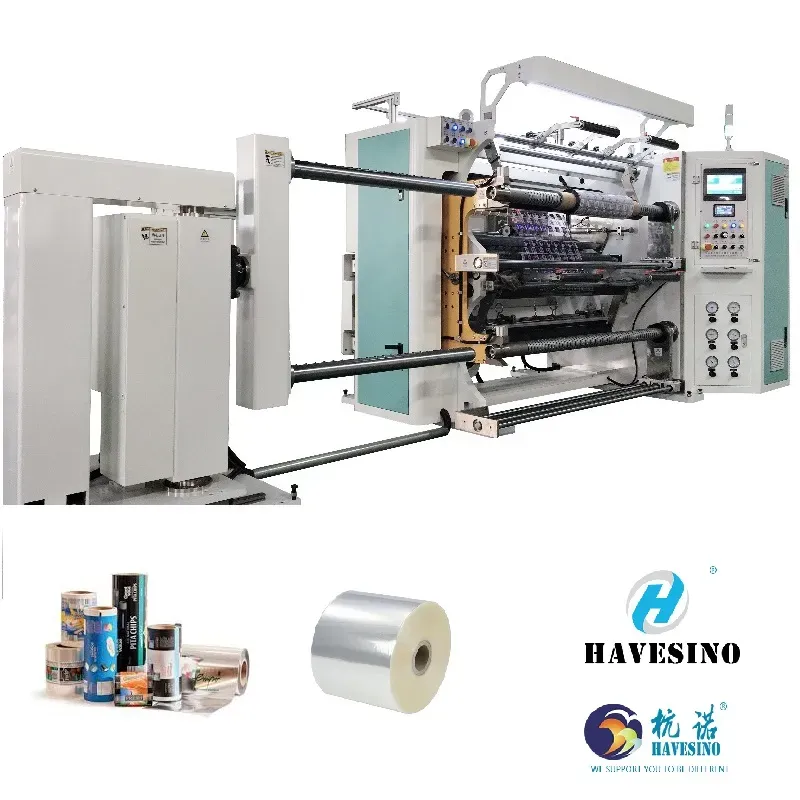 Automatic Cutting BOPP PE PVC Film Foil Paper Fabric Roll Cutter Slitter Rewinder Machine