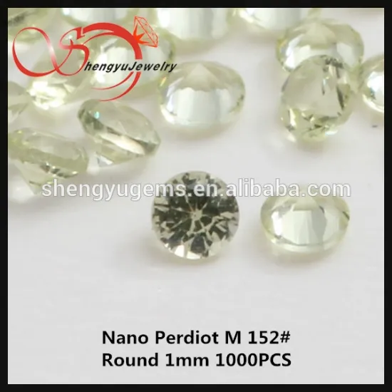 round brilliant cut small size nano yellow nano crystal stone for wholesale