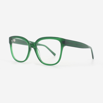 Bevelling Square Cat-eye Acetate Unisex Optical Frames