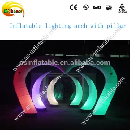 Heart shape arch inflatable arch LED shinning arch for sale
