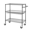 Carbon Steel 3 Tiers Wire Storage Resving Trolley