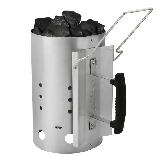 Galvanised Steel Charcoal Chimney Starter Hardware ignition barrel