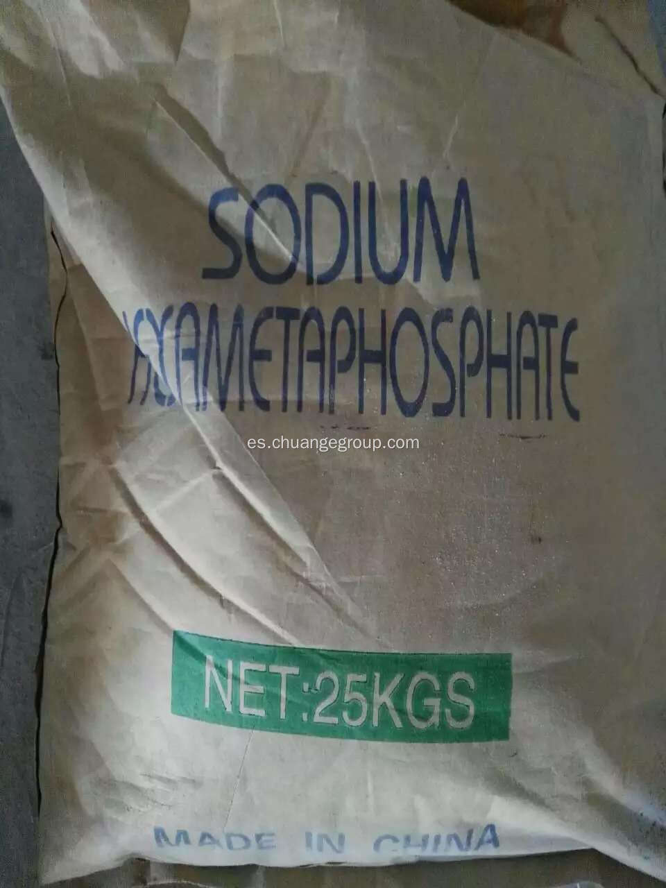 Hexametafosfato de sodio usado en agua de bebida