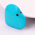 Turquoise Heart Semi Precious stone Pendant 38MM