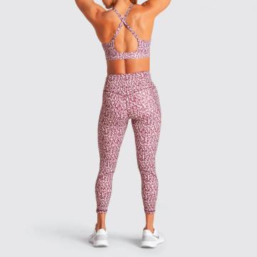 Kvinnor tryckt yoga set outfit