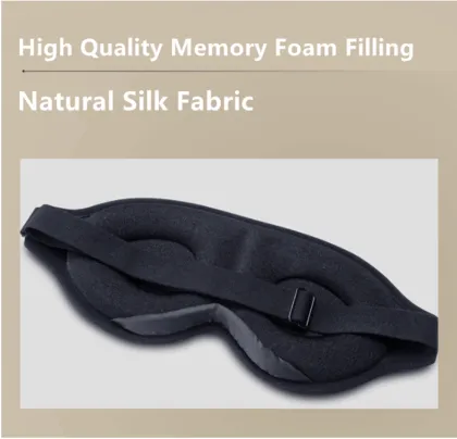3D Luxury Sleep Eye Mask: Silk Foam Blindfold for Blocking Out Light