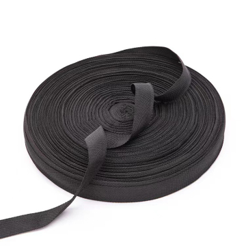 Correa de cinta de polipropileno negro para bolsas y equipaje (1-5 cm)