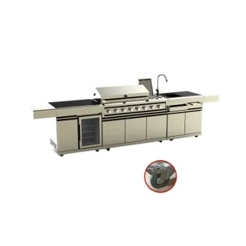 Outdoor BBQ Island Stainless Gas BBQ Grill Barbecue Grill Garden Kitchen