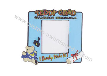 3d Fashion Teddy Grad Soft Pvc Photo Frame, Picture Frames For Souvenir Gift