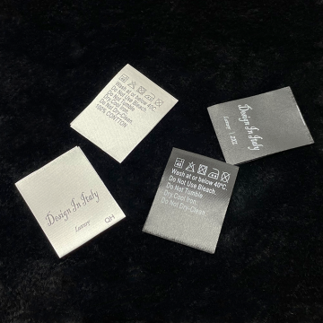 Custom Printed Polyester Satin Ribbon Garment Labels for Wash Care