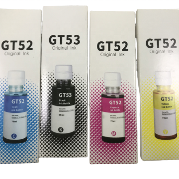 HP GT52/53 K/Y/C/M Compatible Refill Ink for HP DeskJet Printers: GT 5810/5811/5820 Series & Others