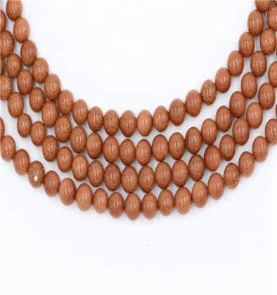 Wholesale High Quality Natural Jewelry Making Golden Sand Stone Loose beads