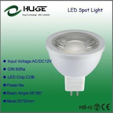 spot led preco 6w 12v with high lumen 520lm